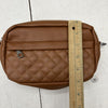 Brown Quilted Faux-Leather Fanny Pack NEW