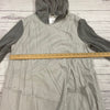 Free People Opal Drapey Linen Jacket with Hood Raw Hems Women Size L NEW