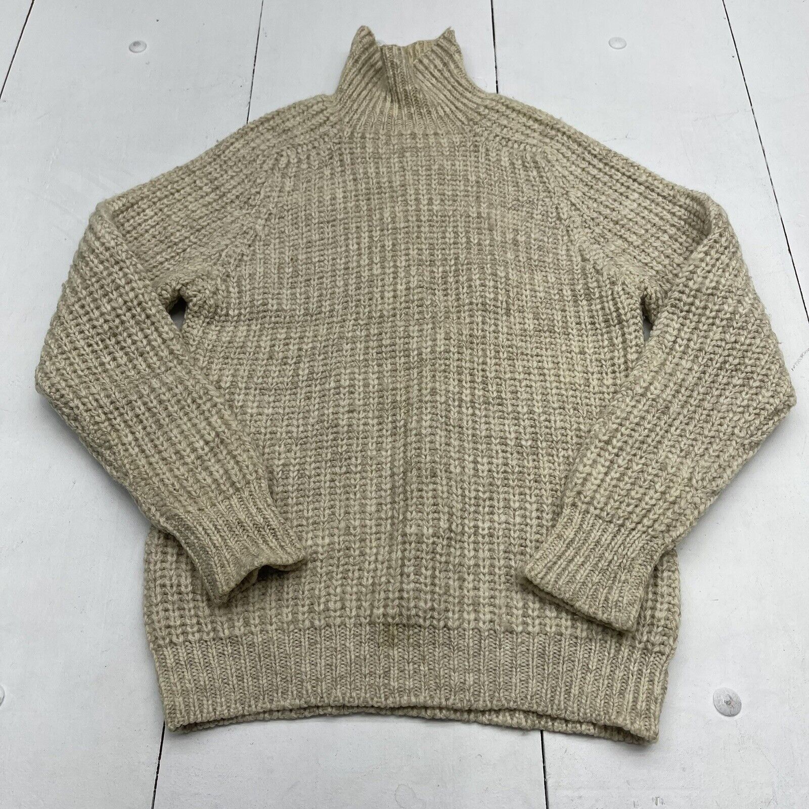 Vintage Eatons Mens Shops Ivory Wool Knit Sweater Mens